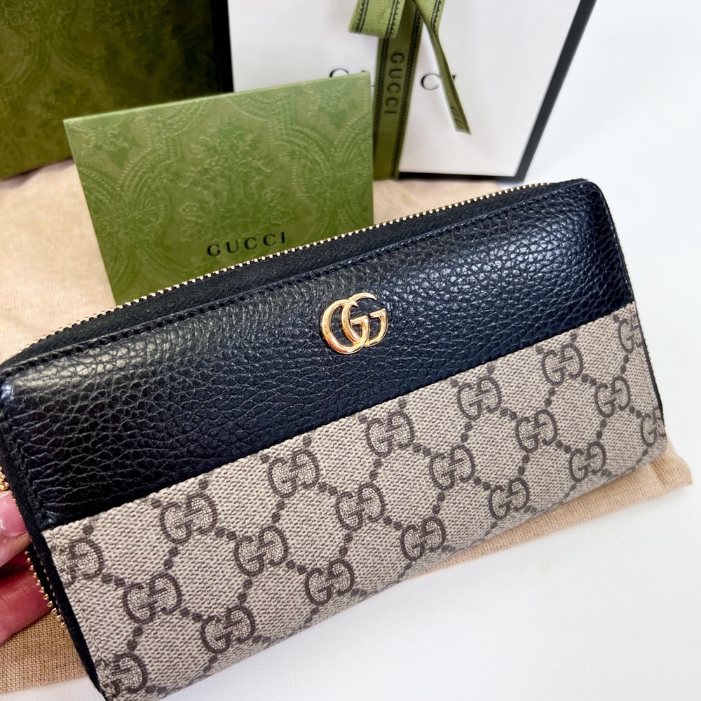 Gucci Marmont Zip Around Wallet - Black